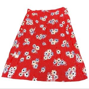 Madewell floral midi skirt